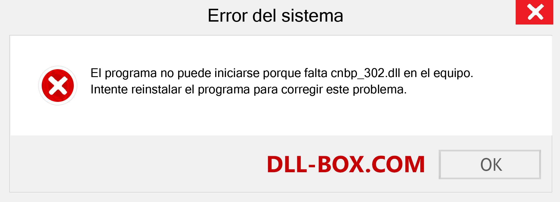 ¿Falta el archivo cnbp_302.dll ?. Descargar para Windows 7, 8, 10 - Corregir cnbp_302 dll Missing Error en Windows, fotos, imágenes